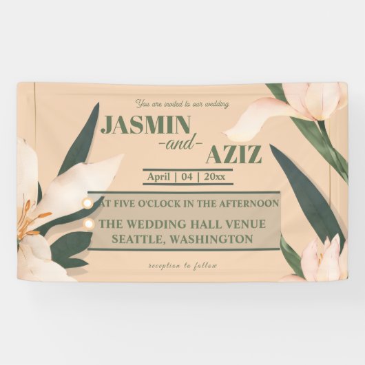 Pink blush floral Circle Banner (Horizontal)