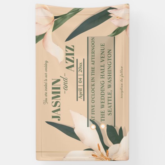 Pink blush floral Circle Banner (Vertikal)