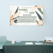 Pink blush floral Circle Banner (Messeveranstaltung)