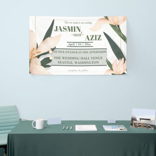 Pink blush floral Circle Banner (Messeveranstaltung)