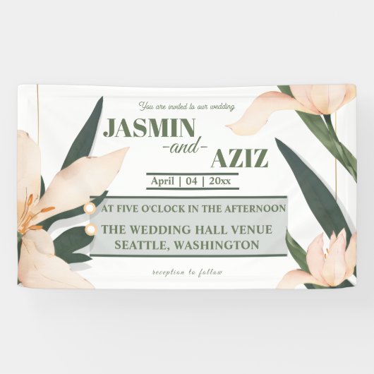 Pink blush floral Circle Banner (Horizontal)