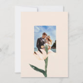 Pink blush floral Circle RSVP Card Einladung (Rückseite)