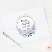 Pink Blush Floral Danke an die Aufkleber Labels Ge (Umschlag)