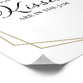 Pink Blush Floral Geometrie Wie viele Küsse signie Poster (Ecke)