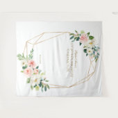 Pink Blush Floral Gold 18 Foto Stand Prop Wandteppich (Vorderseite (Horizontal))