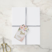 Pink Blush Floral Gold Geometric Gefallen Vielen D Geschenkanhänger (Mit Garn)