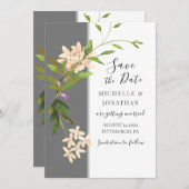 Pink Blush Garden Blume Grüne Inspiration Save The Date (Vorne/Hinten)