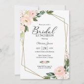 Pink Blush Geogeometric Bridal Luncheon Einladung (Vorderseite)