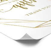 Pink Blush Geometric Cards und Geschenkzeichen Poster (Ecke)