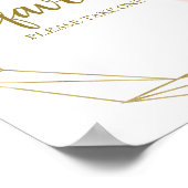 Pink Blush Geometric Favorites Zeichen Poster (Ecke)