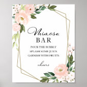 Pink Blush Geometric Mimosa Bar Sign Poster (Vorne)