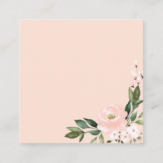 Pink Blush Geometric rät wie viele Kisses Cards Begleitkarte (Rückseite)