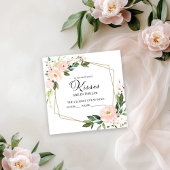Pink Blush Geometric rät wie viele Kisses Cards Begleitkarte