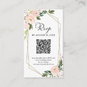 Pink Blush Geometric Wedding QR UAWG Begleitkarte (Vorderseite)