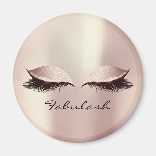 Pink Blush Girly Makeup Lashes Magnet (Vorne)