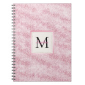 Pink Blush Glitter Monogram Notizblock (Vorderseite)