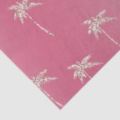 Pink Blush Glitzer Palm Trees Ombre Seidenpapier (Detail)
