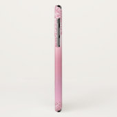 Pink Blush Glitzer Tropfen Name Monogram Case Mate (Hinten/Links)