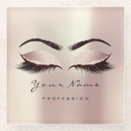 Pink Blush Glitzern Makeup Artist Lashes Glasuntersetzer