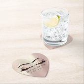 Pink Blush Glitzern Makeup Artist Lashes Untersetzer (Vor Ort)