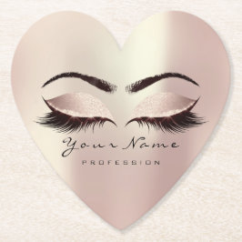 Pink Blush Glitzern Makeup Artist Lashes Untersetzer