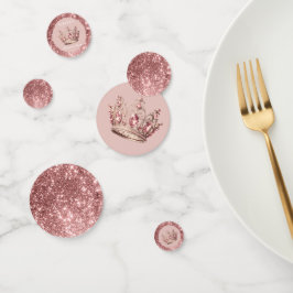 Pink Blush Glitzern Tiara Crown Quinceñera Konfetti