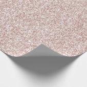 Pink Blush Glitzy Glitzer         Geschenkpapier (Ecke)