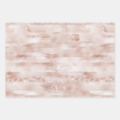 Pink Blush Glitzy Glitzer Geschenkpapier Set (Vorderseite 3)