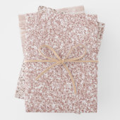 Pink Blush Glitzy Glitzer Geschenkpapier Set (Beispiel)