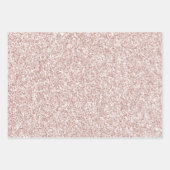 Pink Blush Glitzy Glitzer Geschenkpapier Set (Vorderseite)