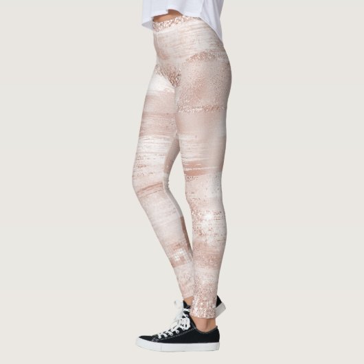 Pink Blush Glitzy Glitzer Leggings (Links)