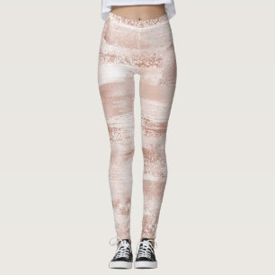 Pink Blush Glitzy Glitzer Leggings