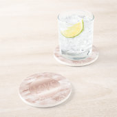 Pink Blush Glitzy Glitzer Sparkle Liebe Getränkeuntersetzer (Seite)