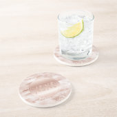 Pink Blush Glitzy Glitzer Sparkle XOXO Getränkeuntersetzer (Seite)