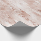 Pink Blush Glitzy Glitzer Sparkline Geschenkpapier (Ecke)
