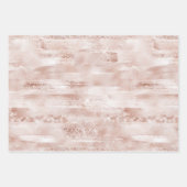 Pink Blush Glitzy Glitzer Sparkline Geschenkpapier Set (Vorderseite)