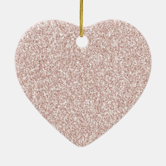 Pink Blush Glitzy Glitzer Sparkline Keramik Ornament (Hinten)