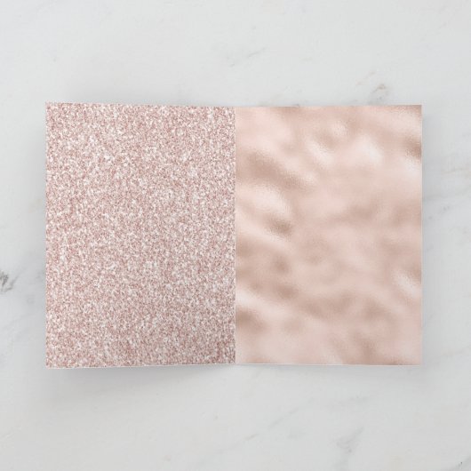 Pink Blush Glitzy Glitzer Sparkone Karte (Innenseite)