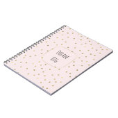Pink Blush Gold Sparkle Confetti Inspiration Notizblock (Linke Seite)