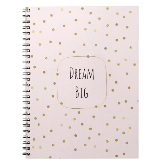 Pink Blush Gold Sparkle Confetti Inspiration Notizblock (Vorderseite)