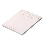 Pink Blush Gold Sparkle Confetti Inspiration Notizblock (Rotiert)