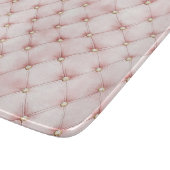 Pink Blush Gold Tufts Bridal Shower Schneidebrett (Ecke)