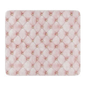 Pink Blush Gold Tufts Bridal Shower Schneidebrett (Vorderseite)