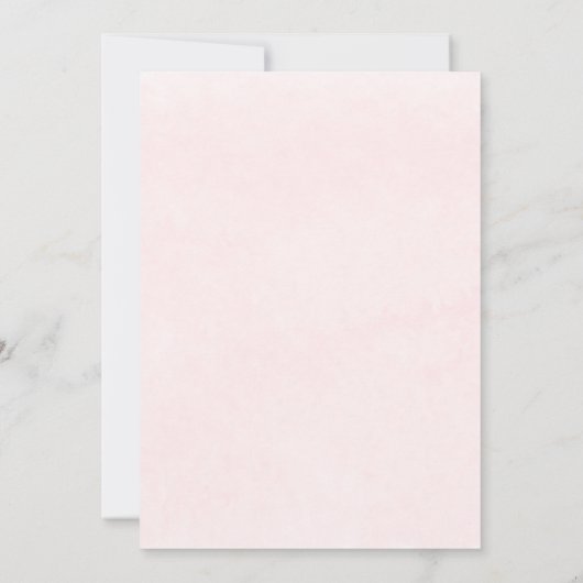 Pink Blush Gown Quinceanera Spanische Einladung (Rückseite)