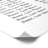 Pink Blush Hydrangea Floral 8 Tische SITZPLATZ Poster (Ecke)