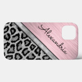 Pink Blush Illuminant Leopard Print Case-Mate iPhone Hülle (Rückseite (Horizontal))