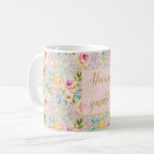 Pink Blush Imitate Glitzer Sparkor Kaffeetasse (Vorderseite Links)