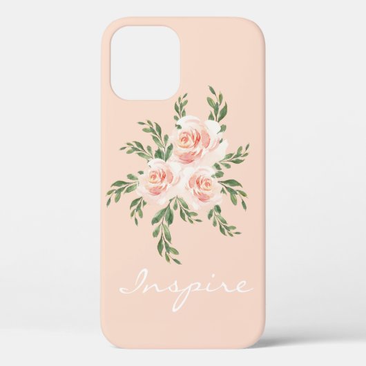 Pink Blush Inspiriere Romantische Aquarelltypograf Case-Mate iPhone Hülle (Rückseite)