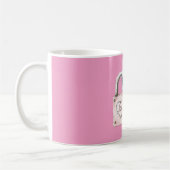 Pink Blush Love Heart Locks Kaffeetasse (Links)