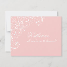 Pink Blush Love Werden Sie meine Bridesmaid Einladung